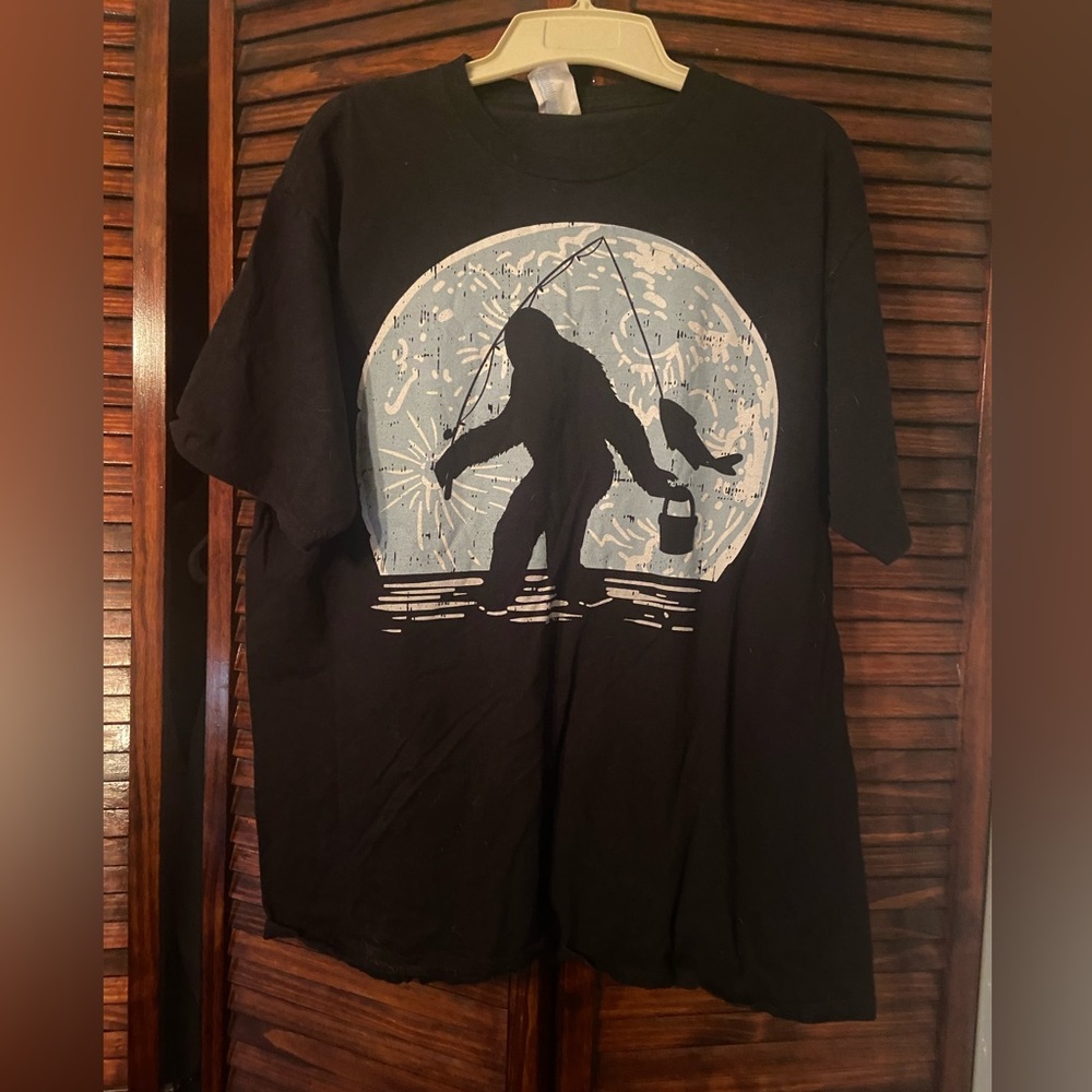 Port and Company Black Short Sleeve Tee with Bigfoot Graphic
